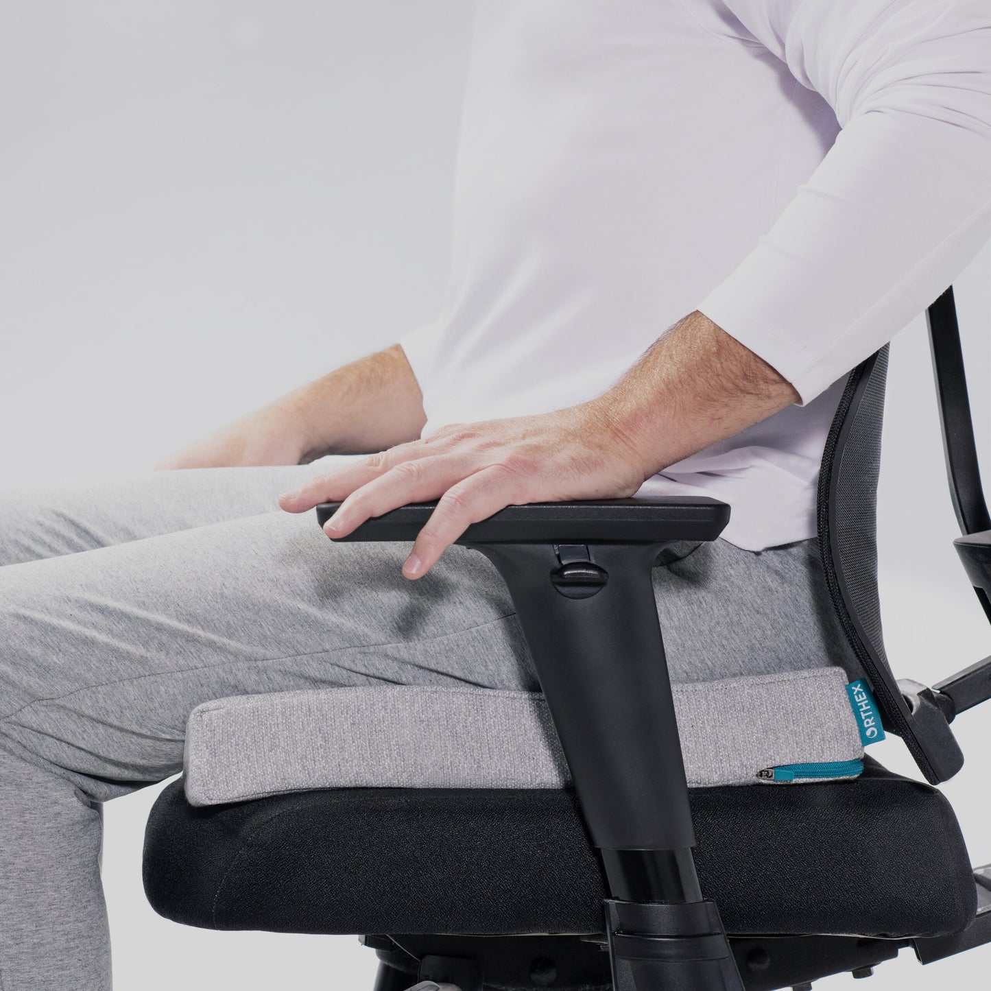 Orthex Symbia 2.5" Posture Cushion in use - Mattress Miracle Brantford