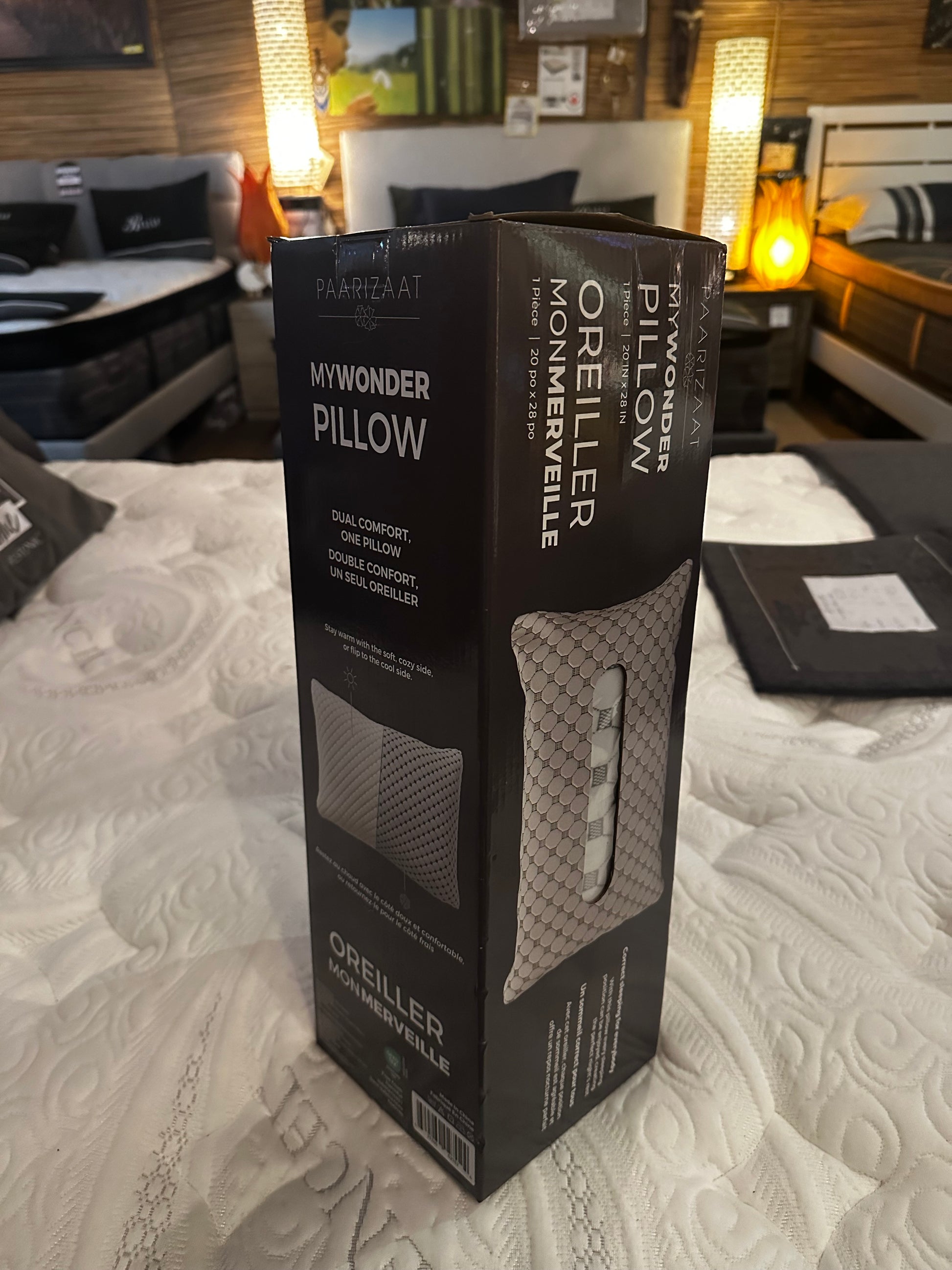 Paarizaat MyWonder Pillow Box Angle View - Mattress Miracle Brantford