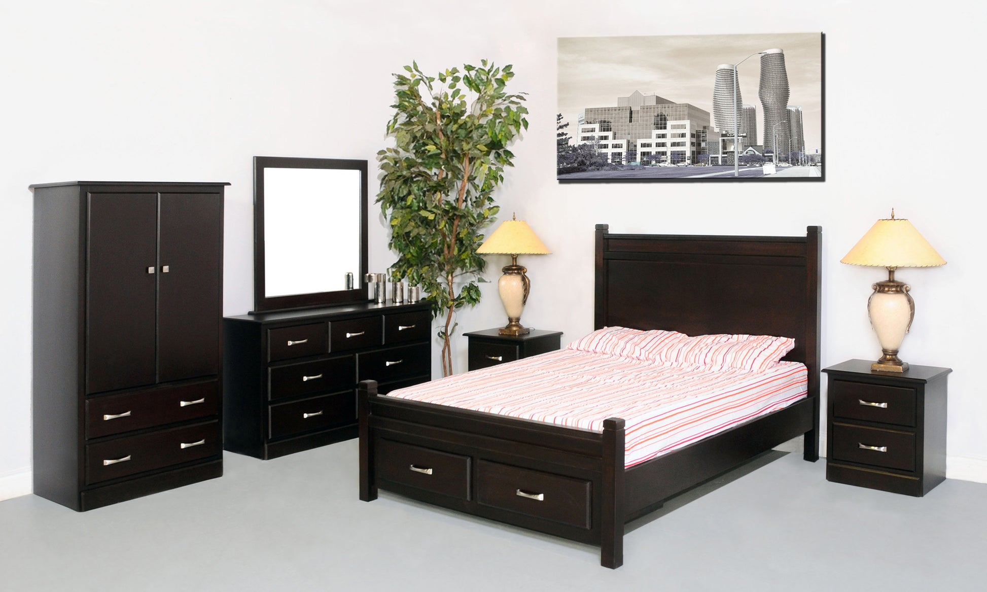 Lakewood Style 505 Storage Bedroom — Solid Pine