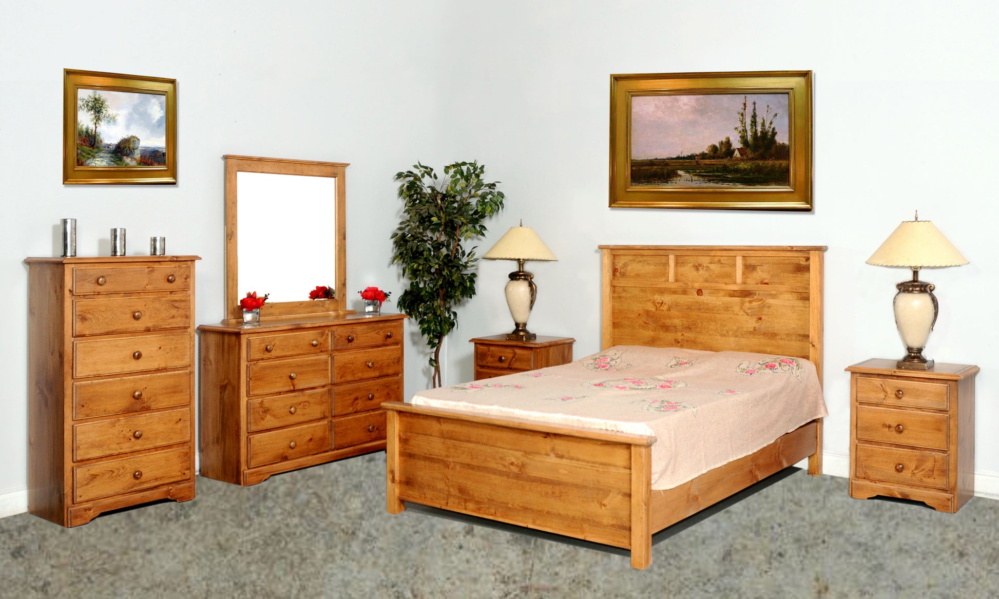 Lakewood Style 4100 Bedroom Set — Solid Pine