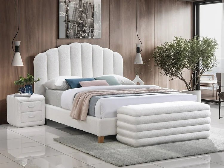 Pemberton Bed Frame | White Fluff Bed | Ask Your Designer - Mattress Miracle