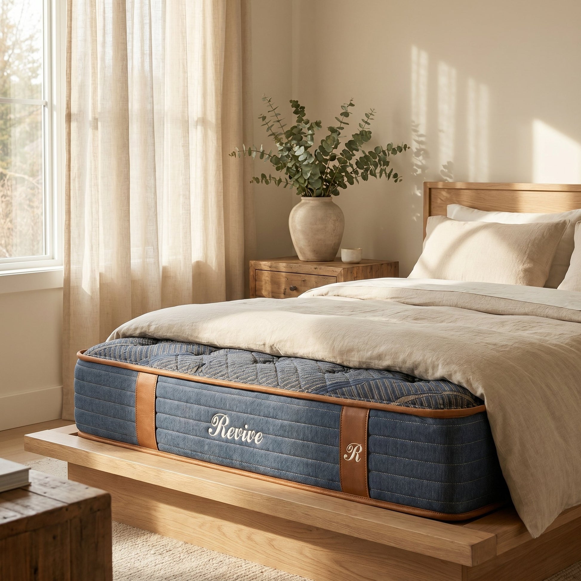 Revive 100 Marissa Mattress | Premium Canadian Craftsmanship styled in a Canadian master bedroom