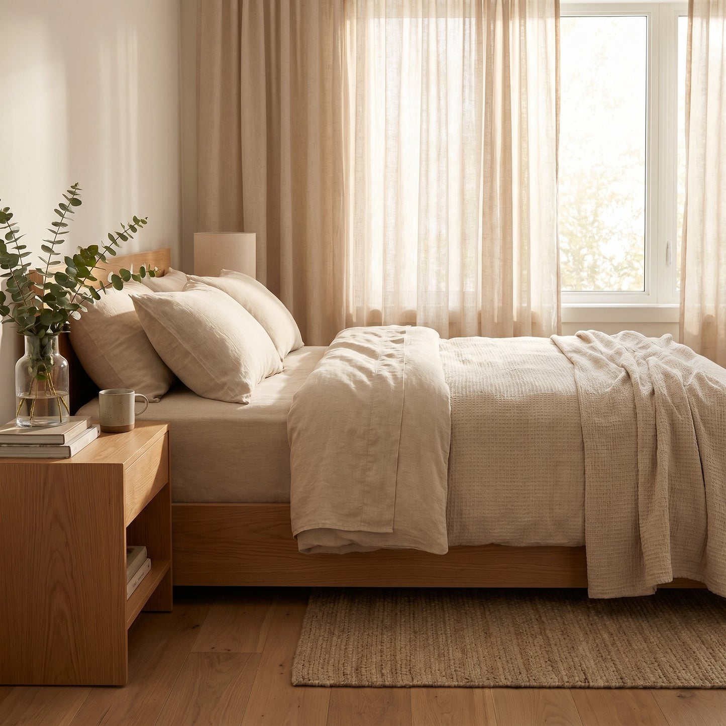 Revive Tiffany Rose & Jasmine Mattress | Copper Latex styled in a Canadian master bedroom
