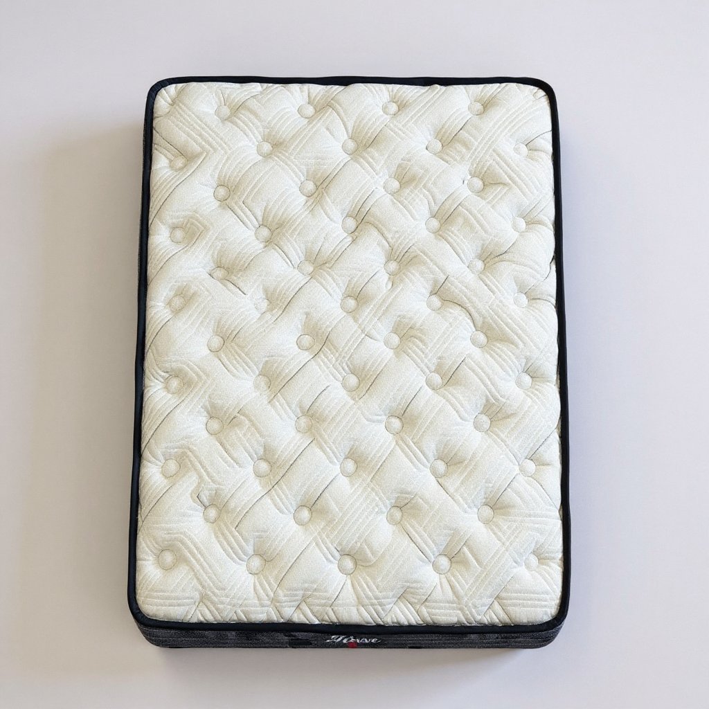 Revive Tiffany Rose & Jasmine Mattress | Copper Latex, top-down view of the quilted pillowtop