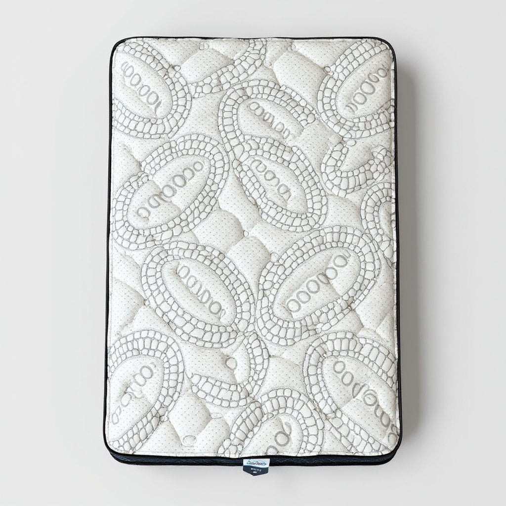 Sentora Ultra Firm Mattress | 7-Zone Support, top-down view of the quilted pillowtop