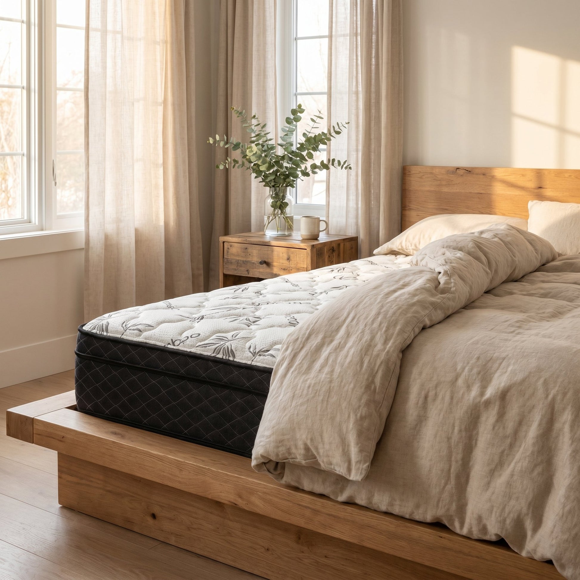 Series 6000 Mattress | CJ Mulholland | Truck & RV Custom Sizes styled in a Canadian master bedroom