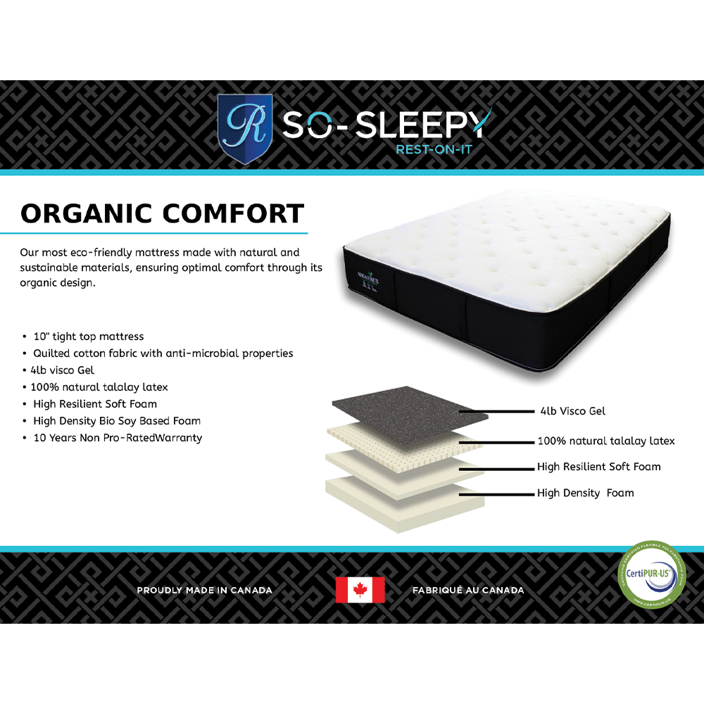 Organique Spec Sheets Mattress Miracle